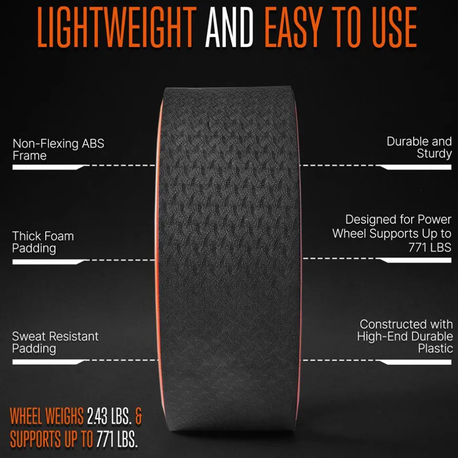 Yoga Wheel Back Stretcher, Relieve Pain, 777 LBS Support, Thick Foam Padding<SQUATZ Hot